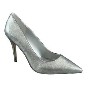 Black House White Market Silver Leather 'Olivia' Pointed Toe Stiletto Heels